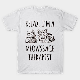 Funny Massage Therapist Cat T-Shirt